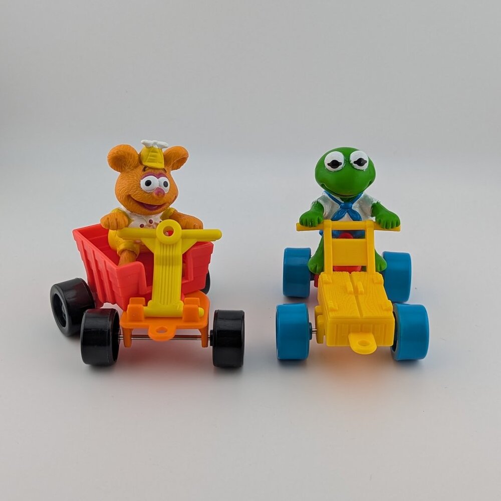 Vintage Muppet Babies Fozzie & Kermit Racers – McDonald's Happy Meal Toys (1986)
